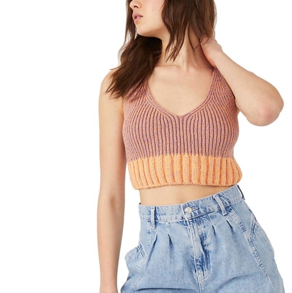 Free People Tops - 💖 Free People Here All Day Cotton Crop Top